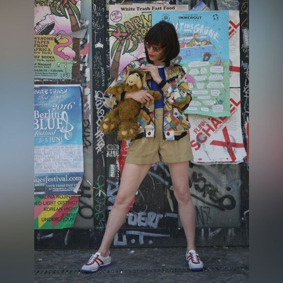 Colorful Graphic Bomber Jacket vintage TAIL golf graphics - Picture 1 of 6